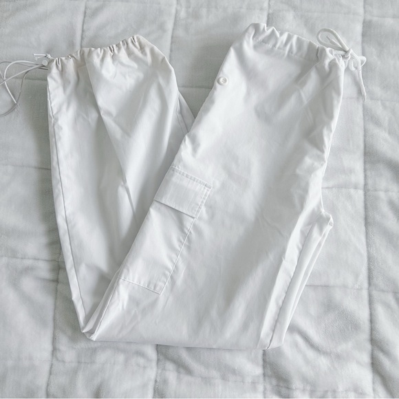 Pants - WHITE PARACHUTE PANTS!